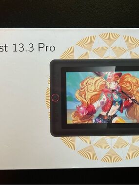13.3-inch Pro Drawing Tablet with Pressure-Sensitive Pen - Black